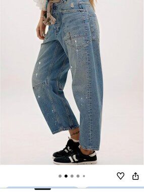 Mewunan Barrel Jeans Size M
